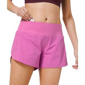 Lululemon Speed Up Mid-Rise Short *4"  Magenta Glow